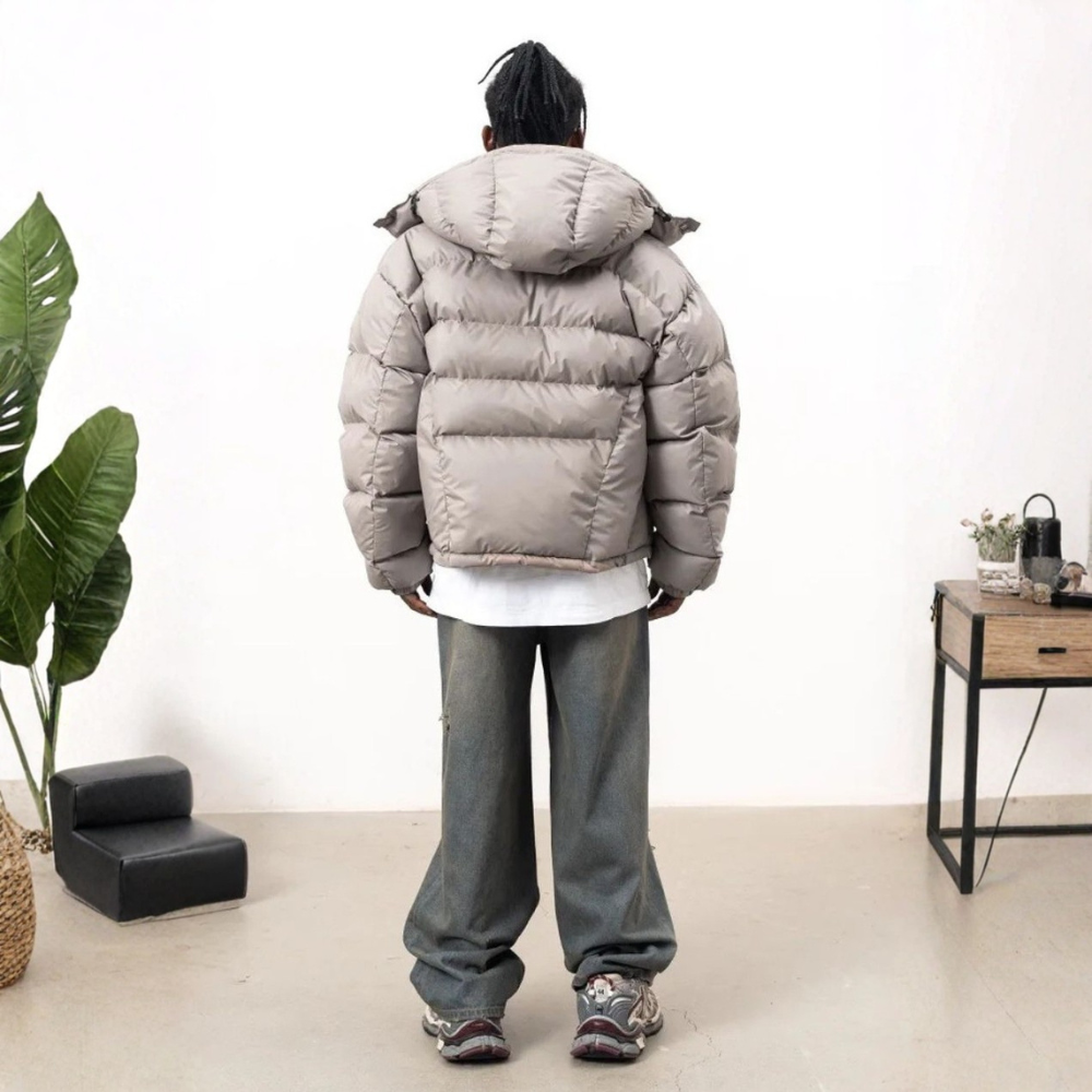 'Y2K' Puffer Jacket Button-Up