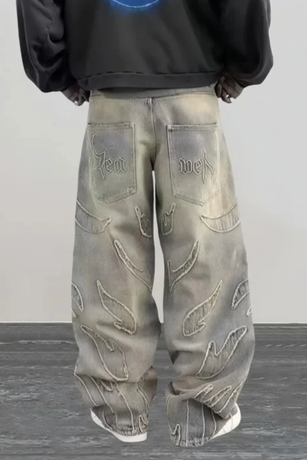 'Raw Edge' Baggy Pants