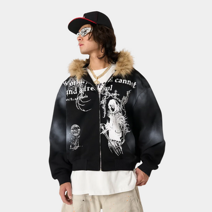 Graphic Hooded Jacket