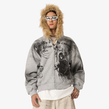 Graphic Hooded Jacket