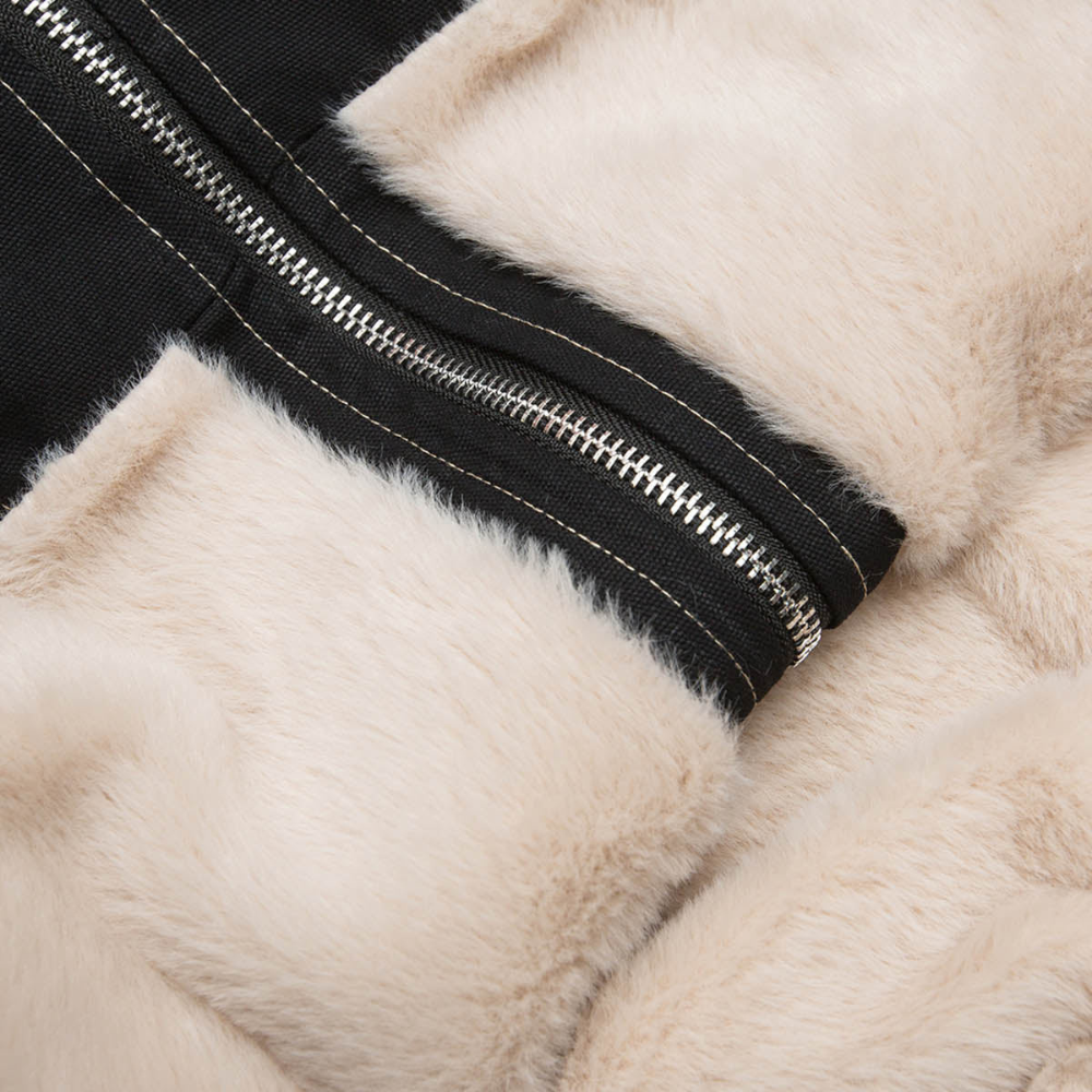 Hooded Faux Fur Bomber