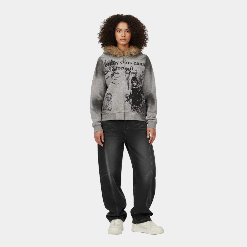 Graphic Hooded Jacket