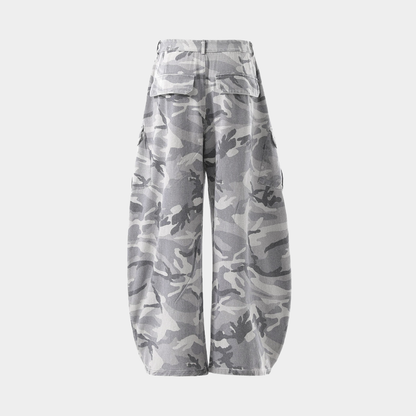 Camouflage Wide-Leg Pants
