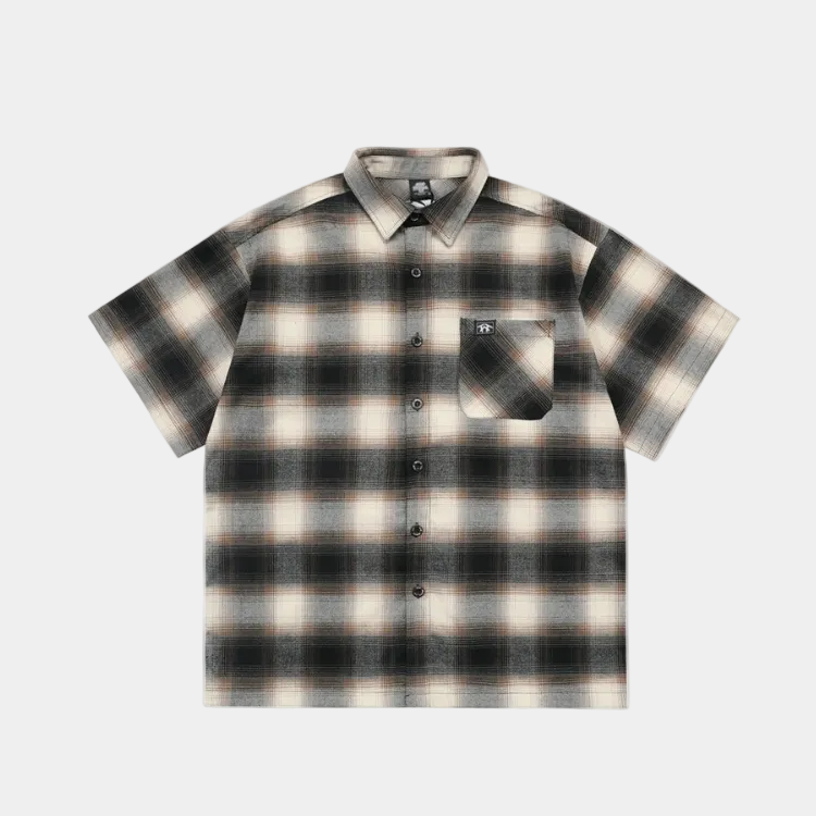 'Smoke' Graphic Button-Up Shirt