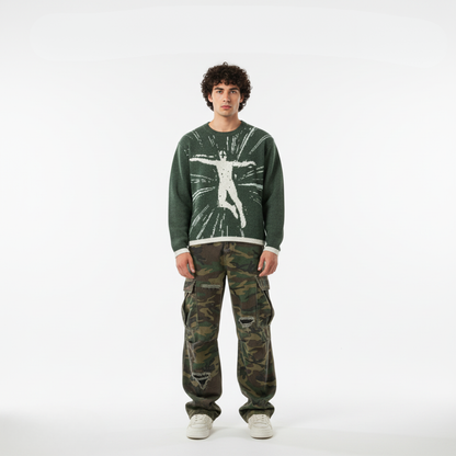 Ripped Camouflage Cargo Pants