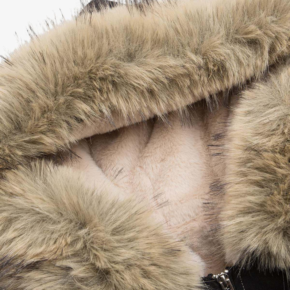 Hooded Faux Fur Bomber