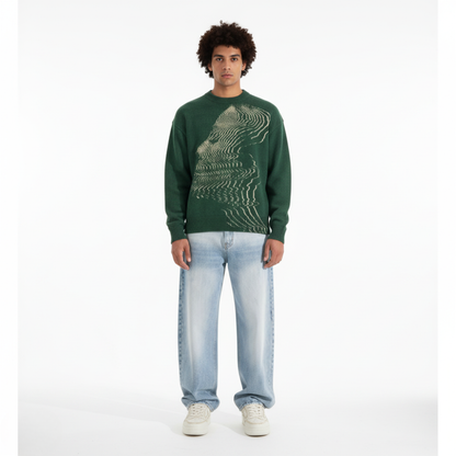 Oversized Washed Blue Jeans