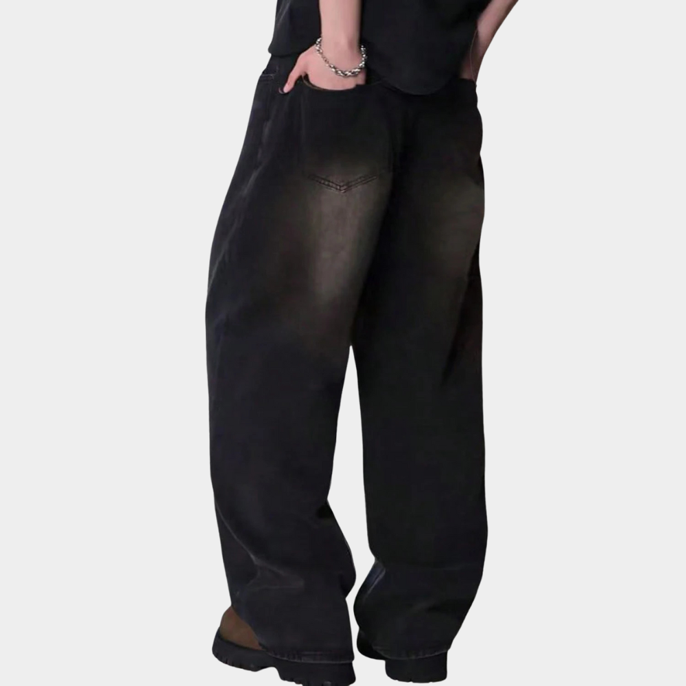 Wide Leg Jeans Black