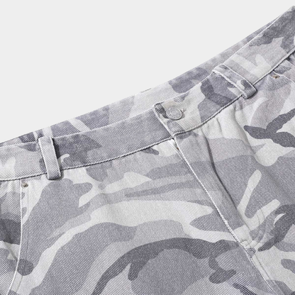 Camouflage Wide-Leg Pants