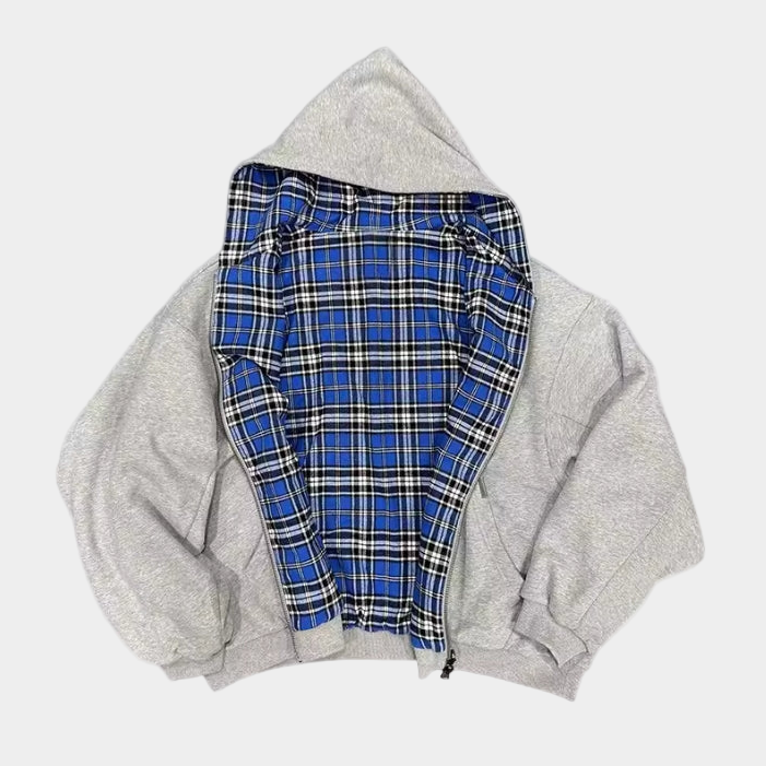 Checkered Inside Out Zipper
