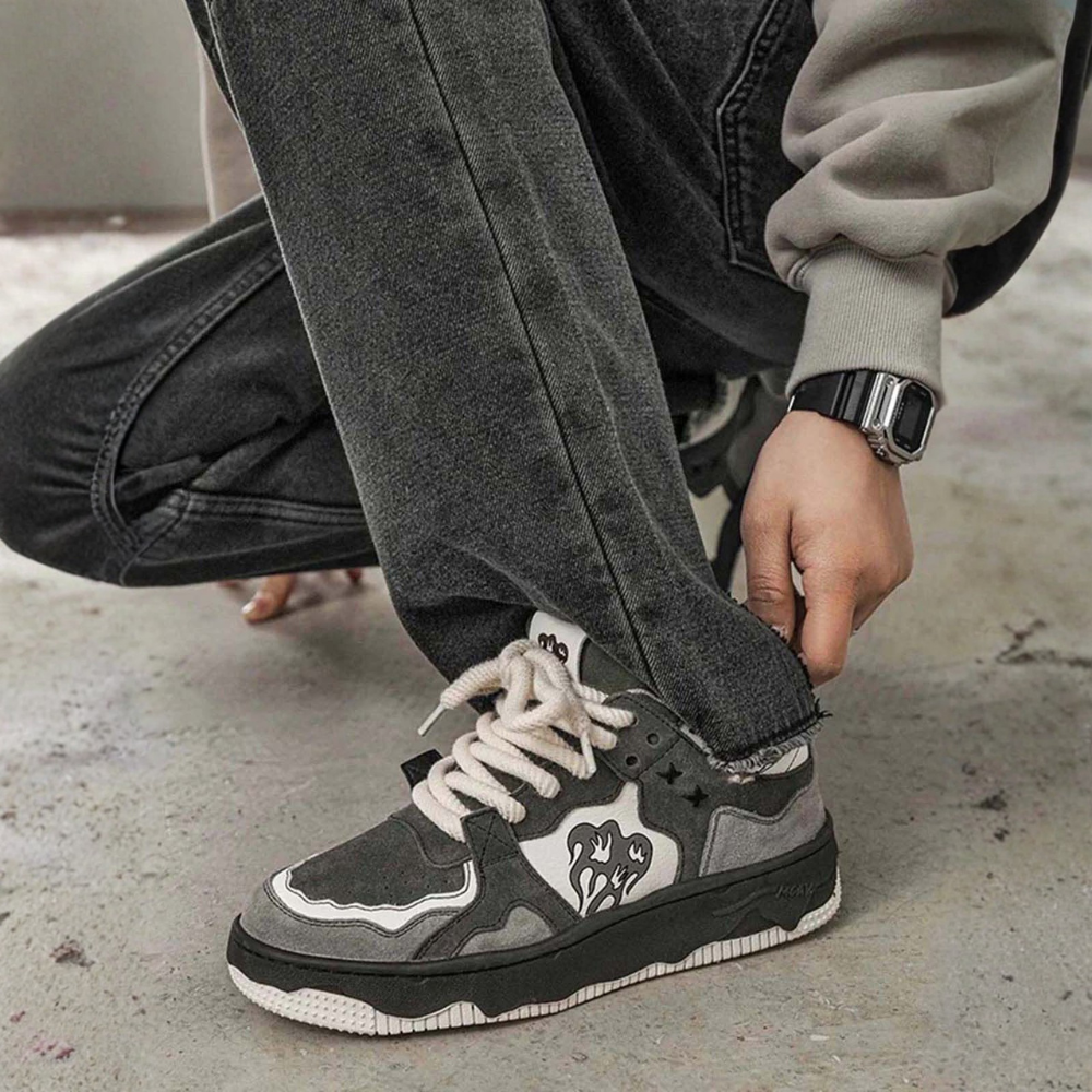 Monochrome Heavy-Duty Sneakers