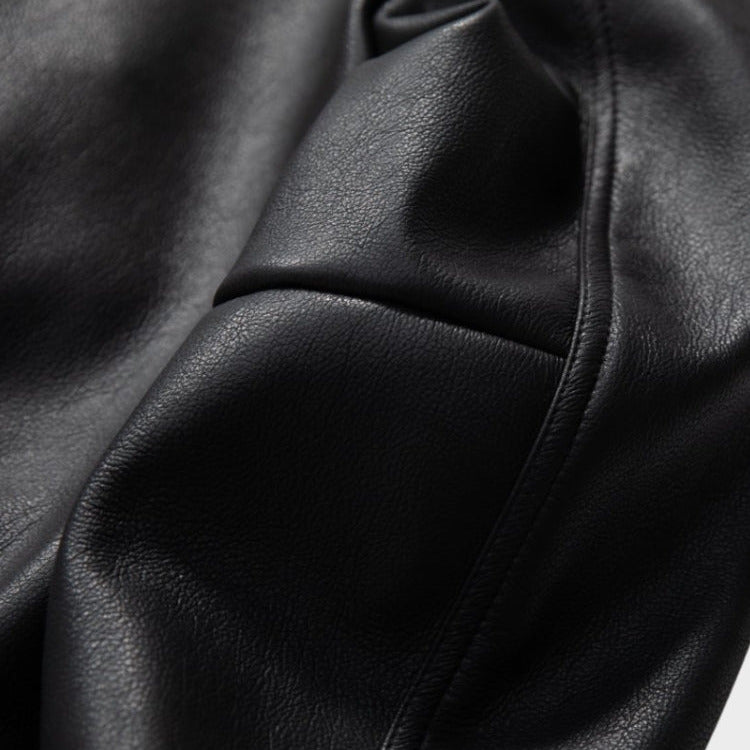 NEWGRMTNS x Sade Faux Leather Bomber Jacket