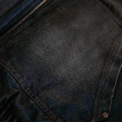 Denim Fur Hooded Jacket