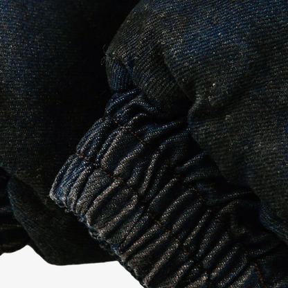 Denim Fur Hooded Jacket