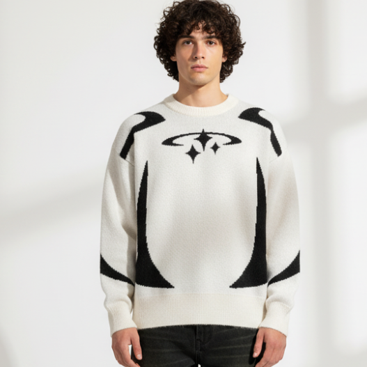 Y2K Stars Knitted Sweater